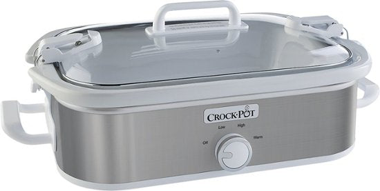 Crock-Pot® - 3.5-Quart Slow Cooker - Stainless-Steel/White – Eagle Depot