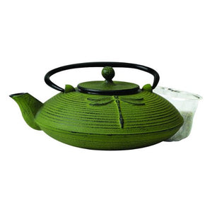 Primula - 28-oz. Dragonfly Cast Teapot - Green