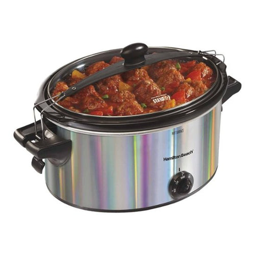 Hamilton Beach - Stay or Go 5-Quart Slow Cooker - Silver