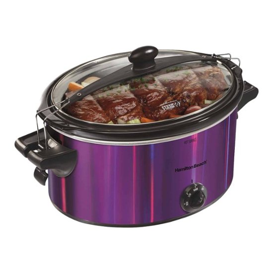 Hamilton Beach - Stay or Go 5-Quart Slow Cooker - Purple