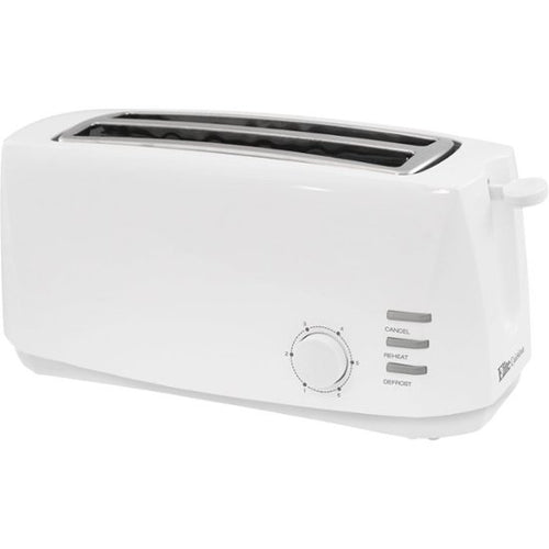 Elite - Cuisine 4-Slice Extra-Long/Extra-Wide-Slot Toaster - White